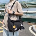 Pocket Detail Crossbody Bag / Brooch / Bag Charm / Set