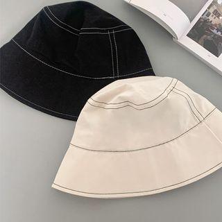 Stitched Cotton Bucket Hat