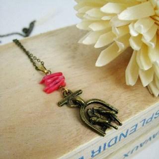 Copper Birds-in-love Necklace Copper - One Size