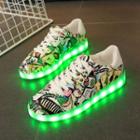 Led Printed Lace-up Sneakers