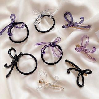 Bow-accent Hair Clip / Bow-accent Hair Tie