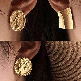 Embossed Metal Earring (various Designs)