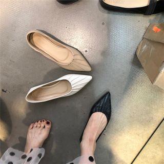 Ruched Pointy-toe Flats