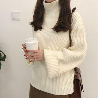 Ribbed Turtleneck Oversize Sweater