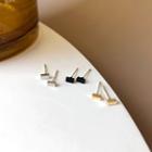 Block Alloy Stud Earring