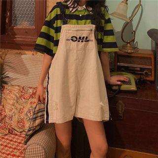 Lettering Wide-leg Jumper Shorts