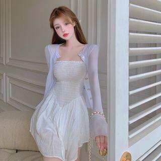 Smocked Tube Romper / Jacket
