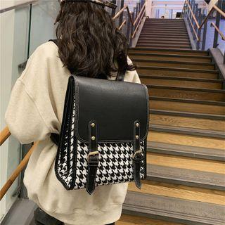 Houndstoot Panel Faux Leather Backpack