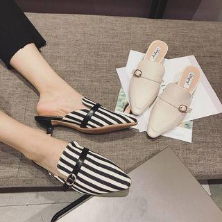Stripe Slide Pumps