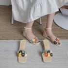 Floral Sandals / Block-heel Sandals