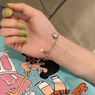 Star Alloy Bracelet S266 - Bracelet - Silver - One Size