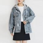 Hood Denim Jacket Washed Blue - One Size