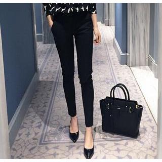 Lace Trim Cropped Pants