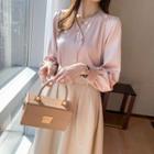 Satin Button-up Blouse