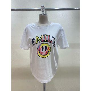 Smile Illustrated Cotton T-shirt