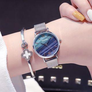 Set: Bracelet Watch + Clover Bangle