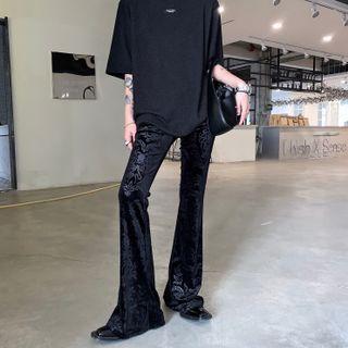 Jacquard Boot-cut Pants