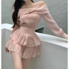 Long-sleeve Top / Tiered Skirt