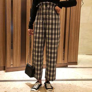 Plaid Straight-fit Pants As Shown In Figure - One Size