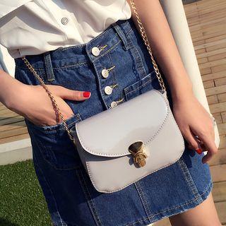 Patent Buckle Chain Convertible Cross Bag