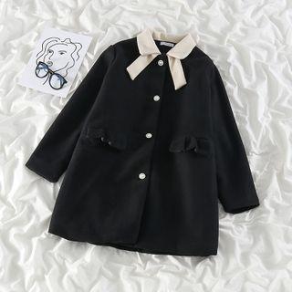 Color-block Coat Black - One Size