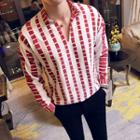 Long-sleeve Square Patterned Shirt