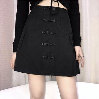 Vintage Button A-line Skirt