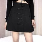 Vintage Button A-line Skirt