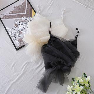 Bow Mesh Suspender Top