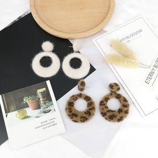 Furry Drop Earring / Clip-on Earring
