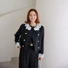 Lace-detail Pearly-button Jacket