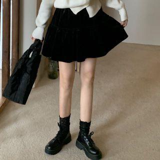 A-line Skirt Skirt - Black - One Size