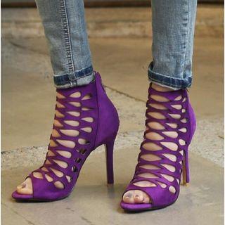 High-heel Caged Gladiator Sandals