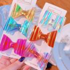 Set Of 3: Bow Hair Clip Set Of 3 - Random Colors - One Size