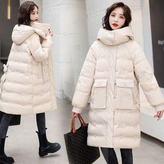 Bear Plain Long Padded Coat