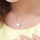 Rhinestone Snow Flake Necklace As Shown In Figure - One Size