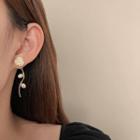 Flower Faux Pearl Alloy Earring 1 Pair - D1222-1 - Gold - One Size