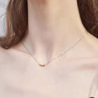 925 Sterling Silver Brushed Metal Cube Necklace As Shown In Figure - One Size