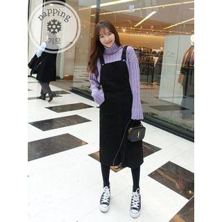 Pocket-front Midi Jumper Dress