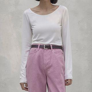 Reversible Seam-trim Ribbed T-shirt