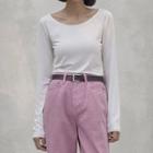 Reversible Seam-trim Ribbed T-shirt