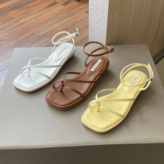 Toe-loopgladiator Chunky-heel Sandals