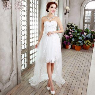 Sweetheart Neckline Embellished Prom Dress With Train