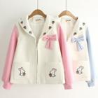 Woolen Cropped Zip Jacket