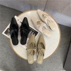 Pointy-toe Bow Flat Mules