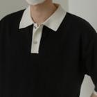 Color Block Collar Short-sleeve Polo Tee