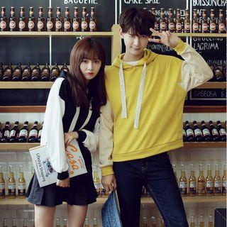 Couple Matching Color Panel Hoodie