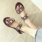 Rhinestone Studded Sandals