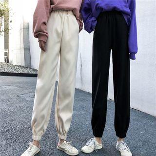 Cuffed Straight-leg Pants