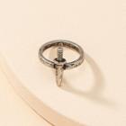 Sword Alloy Ring 1pc - R114 - Silver - 7
